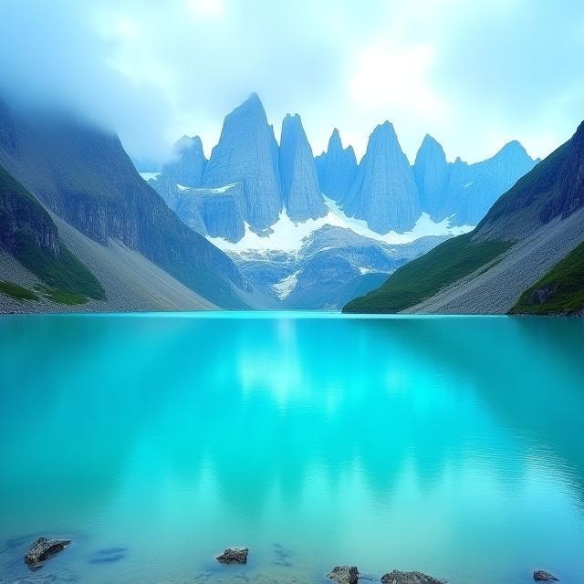 Türkisfarbener See vor den Torres del Paine